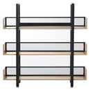 3 polcos polcállvány, tölgy/fekete, KILIS NEW TYP 1