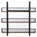 3 polcos polcállvány, tölgy/fekete, KILIS NEW TYP 1