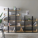 3 polcos polcállvány, tölgy/fekete, KILIS NEW TYP 1