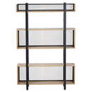 3 polcos polcállvány, tölgy/fekete, KILIS NEW TYP 3