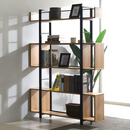 3 polcos polcállvány, tölgy/fekete, KILIS NEW TYP 3