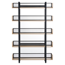 5 polcos polcállvány, tölgy/fekete, KILIS NEW TYP 2