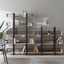 5 polcos polcállvány, tölgy/fekete, KILIS NEW TYP 2