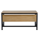 Íróasztal, tölgy/fekete, 120x80 cm, KILIS NEW