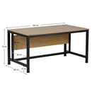 Íróasztal, tölgy/fekete, 120x80 cm, KILIS NEW