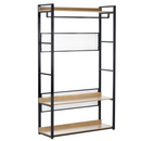 Polcállvány polcokkal, tölgy/fekete, KILOS NEW TYP 2