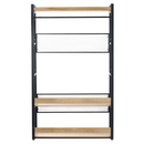 Polcállvány polcokkal, tölgy/fekete, KILOS NEW TYP 2