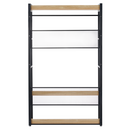 Polcállvány polcokkal, tölgy/fekete, KILOS NEW TYP 2