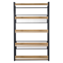 5 polcos állvány, tölgy/fekete, KILOS NEW TYP 3