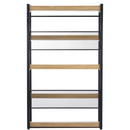 5 polcos állvány, tölgy/fekete, KILOS NEW TYP 3