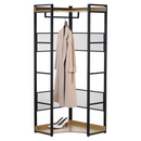 Sarokállvány, tölgy/fekete, KILOS NEW TYP 4