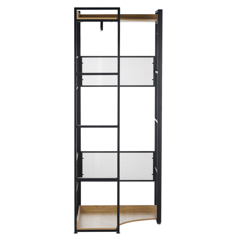 Sarokállvány, tölgy/fekete, KILOS NEW TYP 4