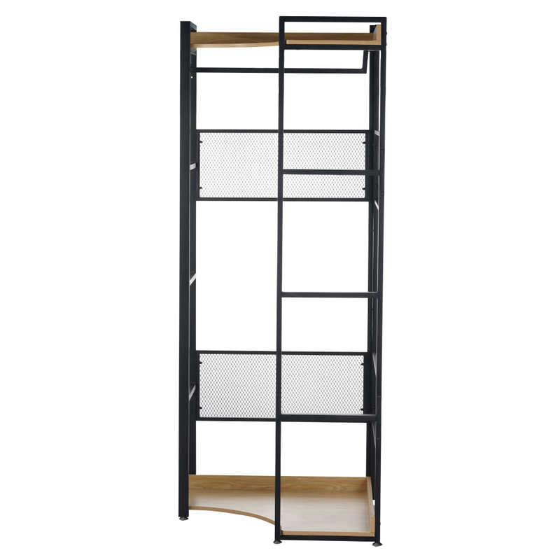 Sarokállvány, tölgy/fekete, KILOS NEW TYP 4