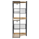 Sarokállvány polccal, tölgy/fekete, KILOS NEW TYP 5