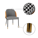 Étkezőszék, fekete-fehér mintás/camel ekobőr, KIRNA