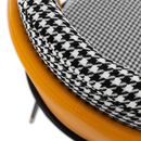 Étkezőszék, fekete-fehér mintás/camel ekobőr, KIRNA