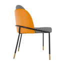 Étkezőszék, fekete-fehér mintás/camel ekobőr, KIRNA