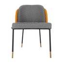 Étkezőszék, fekete-fehér mintás/camel ekobőr, KIRNA