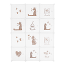 Gyerek moduláris szekrény, fehér/barna gyerek minta, KITARO