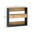 Fali polc, grafit/artisan tölgy, KLAUDIUS TYP 5