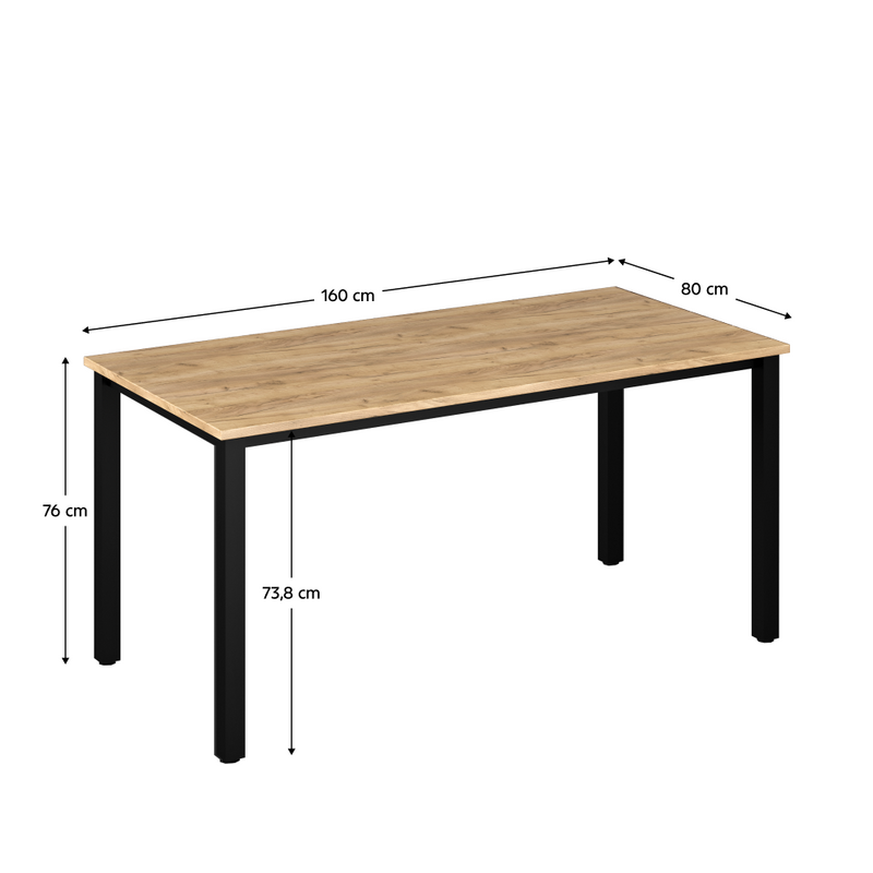 PC-asztal, artisan tölgy, KLAUDIUS TYP 7