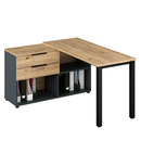 Sarok PC-asztal, grafit/artisan tölgy, KLAUDIUS TYP 8