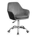 Irodai fotel, szürke Velvet anyag/króm, KLIAN