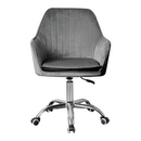 Irodai fotel, szürke Velvet anyag/króm, KLIAN