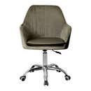 Irodai fotel, szürkésbarna Taupe Velvet anyag/króm, KLIAN