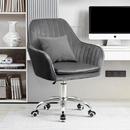 Irodai fotel, szürke Velvet anyag/króm, KLIAN