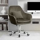 Irodai fotel, szürkésbarna Taupe Velvet anyag/króm, KLIAN