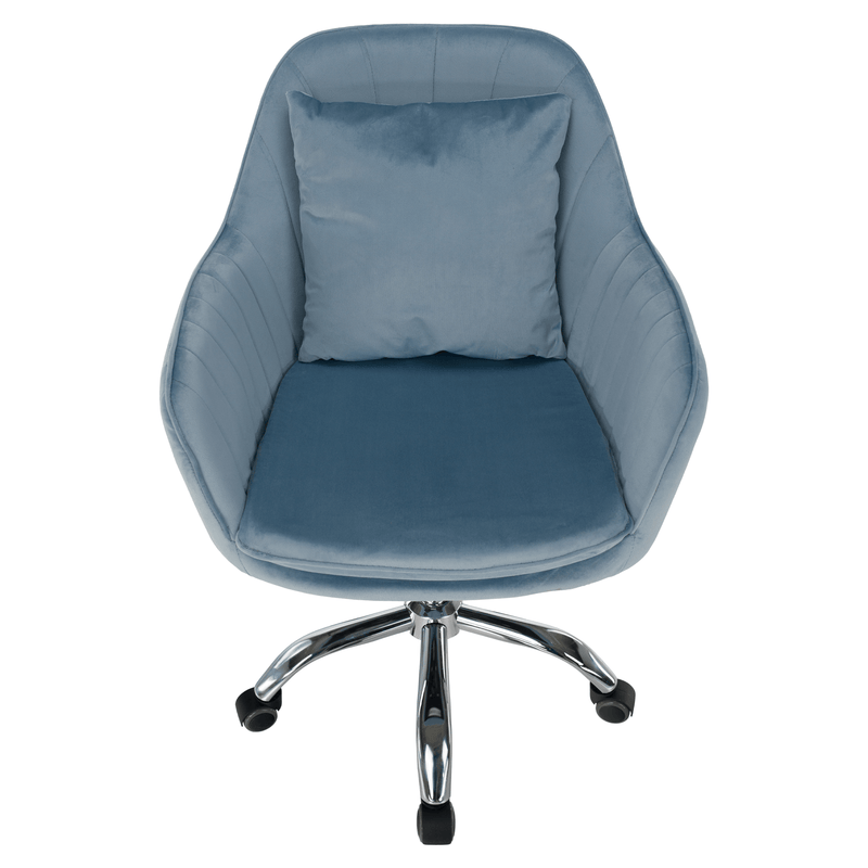 Irodai szék, kék Velvet szövet/króm, KLIAN