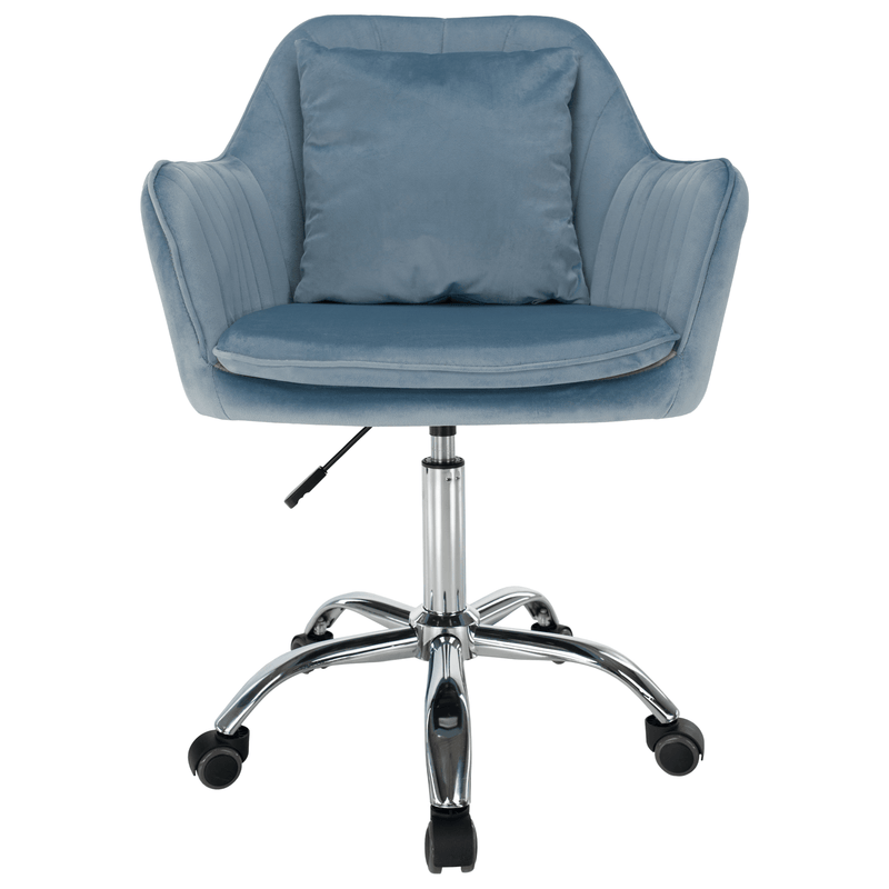 Irodai szék, kék Velvet szövet/króm, KLIAN