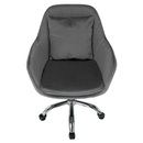 Irodai fotel, szürke Velvet anyag/króm, KLIAN