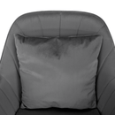 Irodai fotel, szürke Velvet anyag/króm, KLIAN