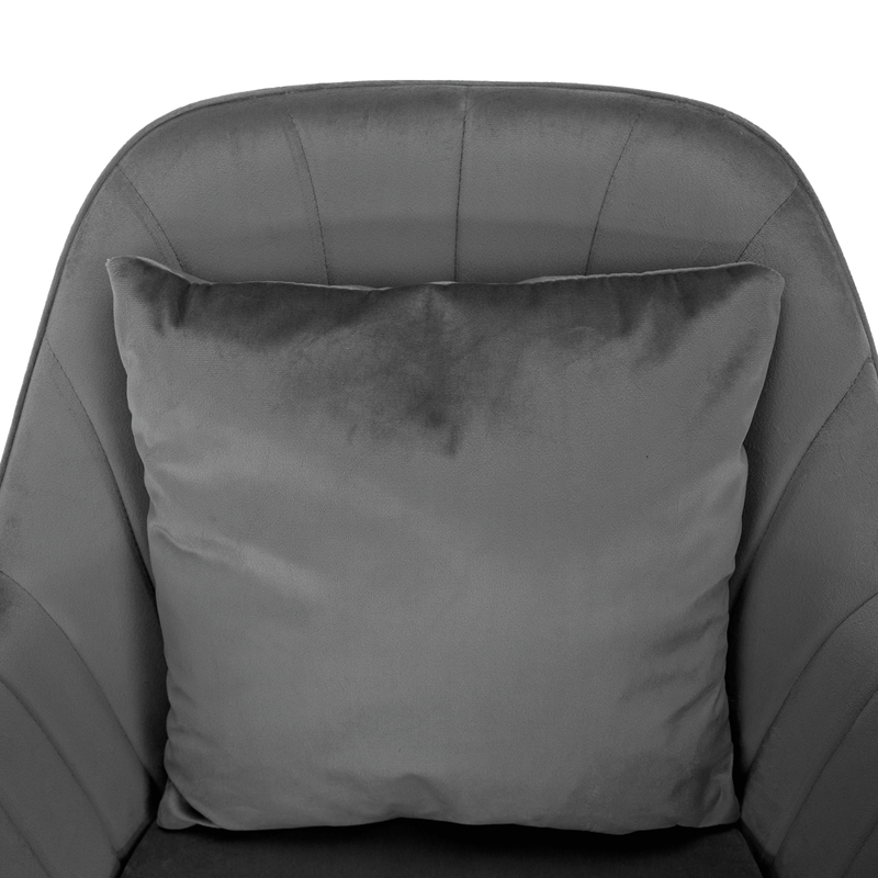 Irodai fotel, szürke Velvet anyag/króm, KLIAN