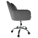 Irodai fotel, szürke Velvet anyag/króm, KLIAN
