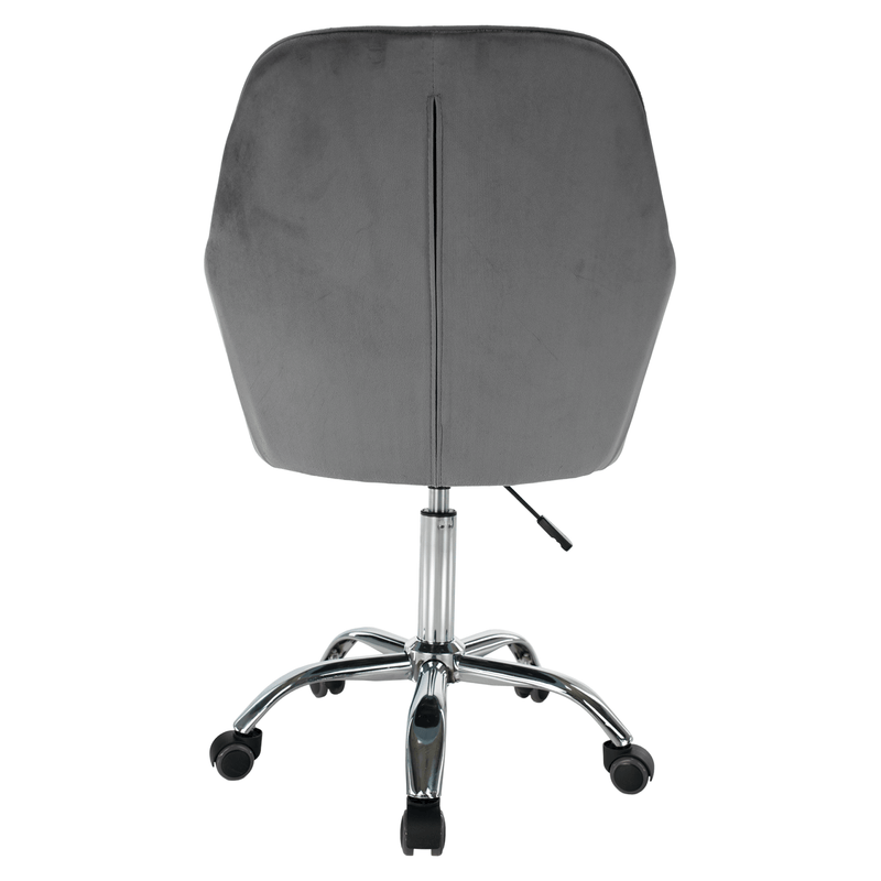 Irodai fotel, szürke Velvet anyag/króm, KLIAN