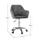 Irodai fotel, szürke Velvet anyag/króm, KLIAN