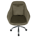 Irodai fotel, szürkésbarna Taupe Velvet anyag/króm, KLIAN