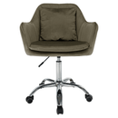 Irodai fotel, szürkésbarna Taupe Velvet anyag/króm, KLIAN