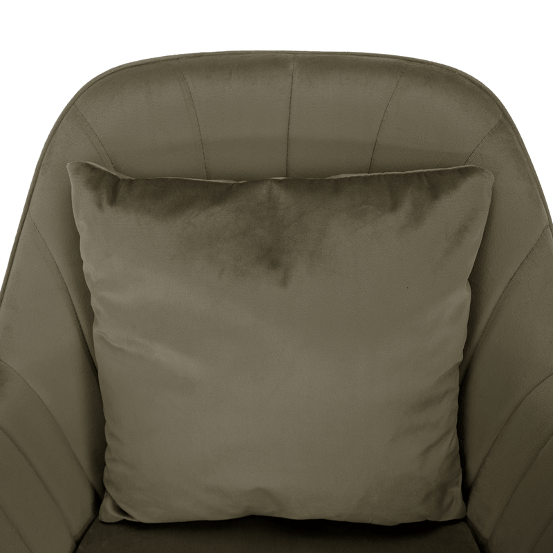 Irodai fotel, szürkésbarna Taupe Velvet anyag/króm, KLIAN