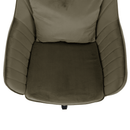 Irodai fotel, szürkésbarna Taupe Velvet anyag/króm, KLIAN