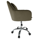 Irodai fotel, szürkésbarna Taupe Velvet anyag/króm, KLIAN