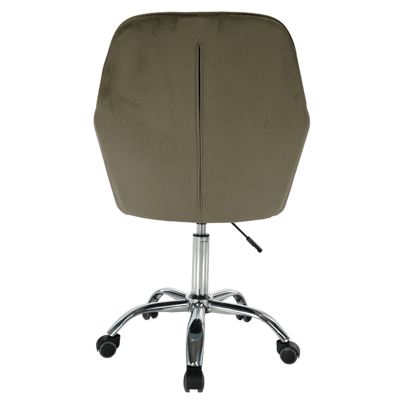 Irodai fotel, szürkésbarna Taupe Velvet anyag/króm, KLIAN