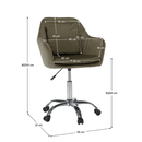 Irodai fotel, szürkésbarna Taupe Velvet anyag/króm, KLIAN