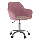 Irodai szék, rózsaszín Velvet szövet/króm, KLIAN
