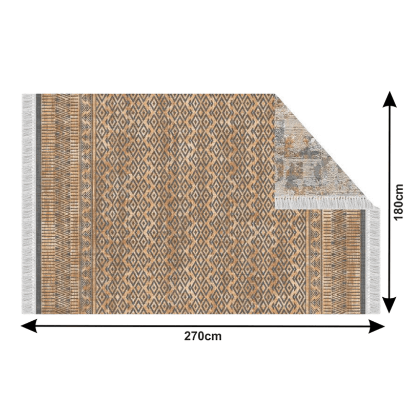 Szőnyeg,  minta/ barna,, 180x270, MADALA