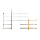 3 polcos állvány, fehér/természetes, KOEN TYP 1