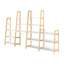 4 polcos állvány, fehér/természetes, KOEN TYP 2